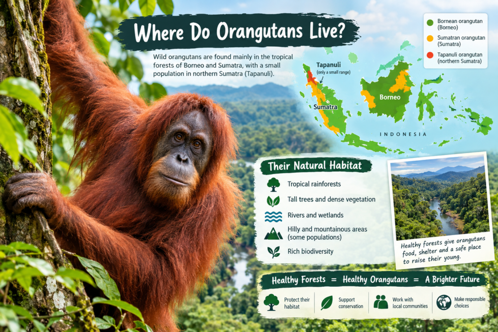 where do orangutans live
