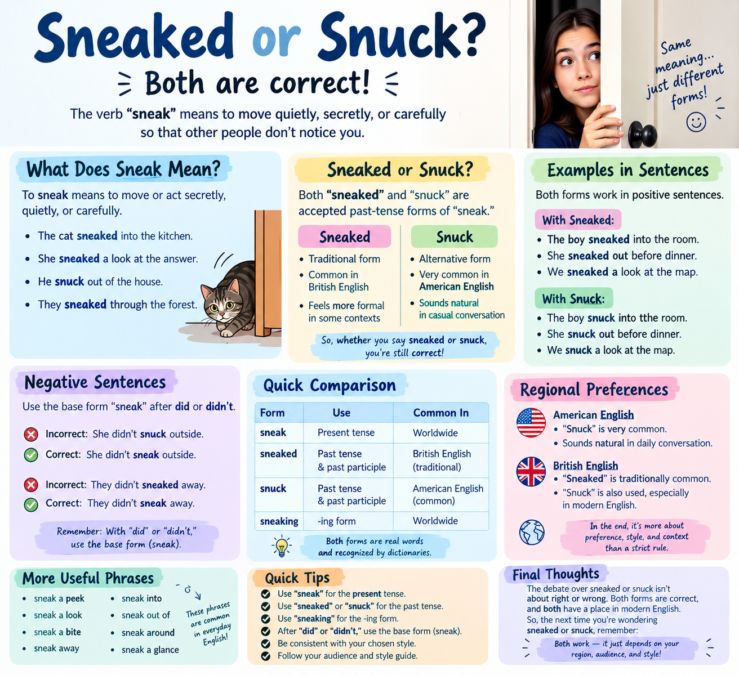 Sneaked or Snuck