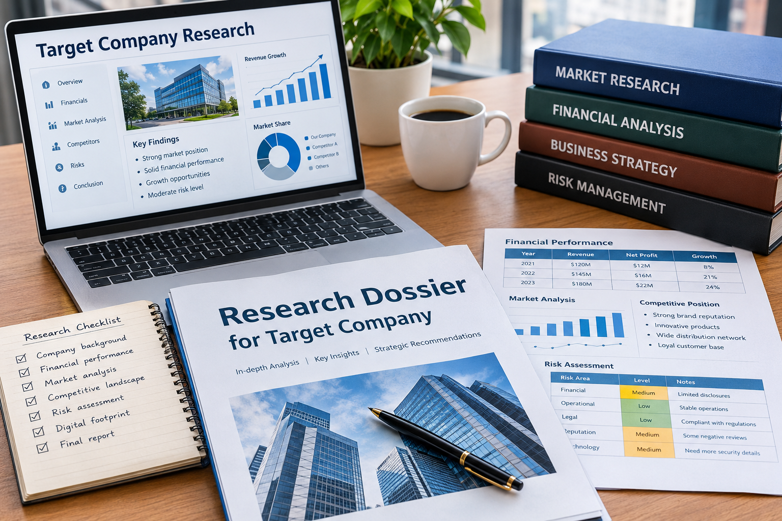 research dossier for target company